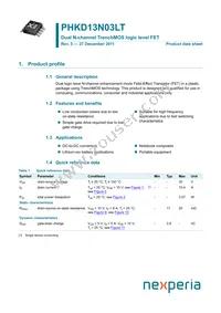 PHKD13N03LT Datasheet Cover