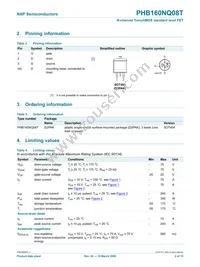 PHP160NQ08T Datasheet Page 2