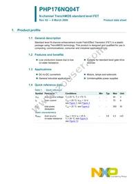 PHP176NQ04T Datasheet Cover