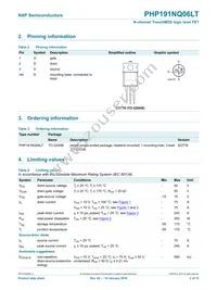 PHP191NQ06LT Datasheet Page 3