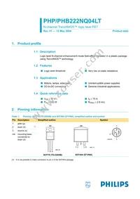 PHP222NQ04LT Datasheet Cover