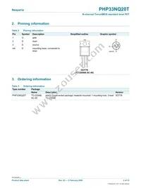 PHP33NQ20T Datasheet Page 2