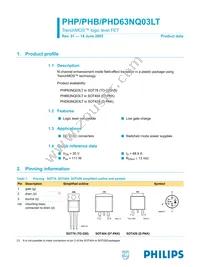 PHP63NQ03LT Datasheet Cover