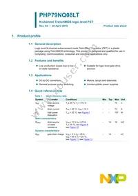 PHP79NQ08LT Datasheet Page 2