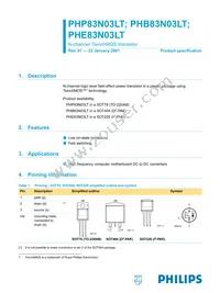 PHP83N03LT Datasheet Cover