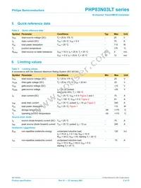 PHP83N03LT Datasheet Page 2