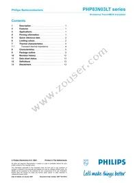 PHP83N03LT Datasheet Page 15