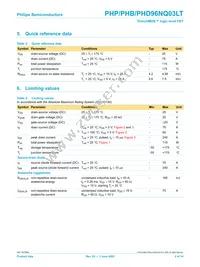PHP96NQ03LT Datasheet Page 2