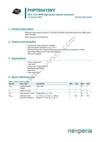 PHPT60415NYX Datasheet Cover