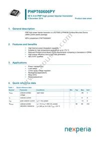 PHPT60606PYX Datasheet Cover