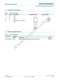 PHU101NQ03LT Datasheet Page 2