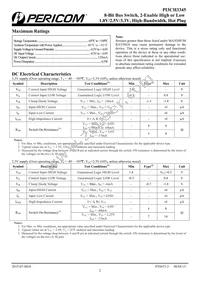 PI3CH3345LE Datasheet Page 2
