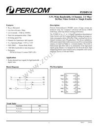 PI3DBV10ZEX Datasheet Cover