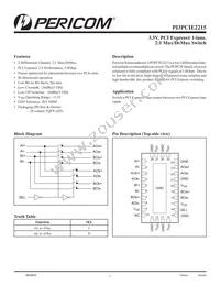 PI3PCIE2215ZHE Datasheet Cover