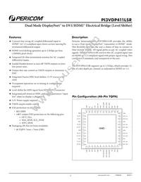 PI3VDP411LSRZBE Datasheet Cover