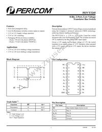 PI3VT3245QE Datasheet Cover