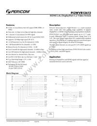 PI3WVR12612ZLE Datasheet Cover