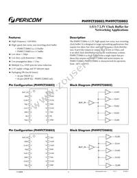 PI49FCT20803QE Datasheet Cover