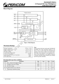 PI4MSD5V9542ALEX Datasheet Page 2