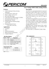 PI5A4158ZAEX Datasheet Cover