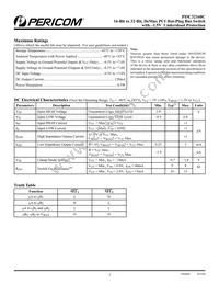 PI5C32160CAE Datasheet Page 2