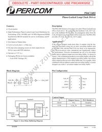 PI6C2402WEX Datasheet Cover