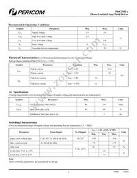 PI6C2502AWEX Datasheet Page 3