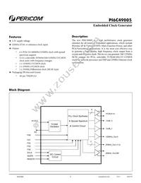 PI6C49005AIE Datasheet Cover