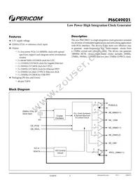 PI6C49021ZDIE Datasheet Cover