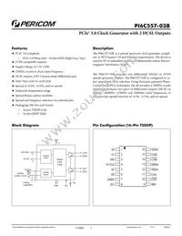 PI6C557-03BLEX Datasheet Cover