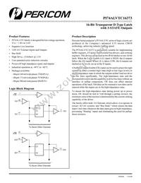 PI74ALVTC16373A Datasheet Cover