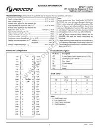PI74AVC+16374A Datasheet Page 2