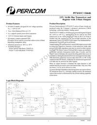 PI74AVC+16646A Datasheet Cover