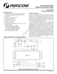 PI74FCT543ATS Datasheet Cover