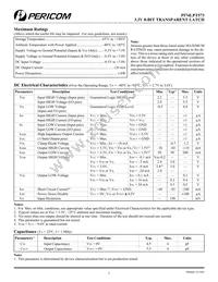 PI74LPT573AS Datasheet Page 2