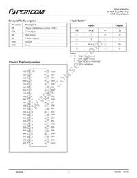 PI74VCX16374AE Datasheet Page 2