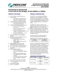PI7C8152BMAIE Datasheet Cover