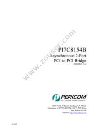 PI7C8154BNAIE Datasheet Cover