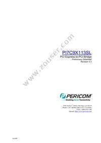 PI7C9X113SLFDE Datasheet Cover