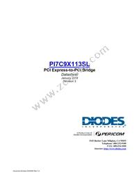PI7C9X113SLFDEX Datasheet Cover