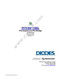 PI7C9X118SLFDE Datasheet Cover