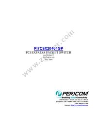 PI7C9X20404GPBNBE Datasheet Cover