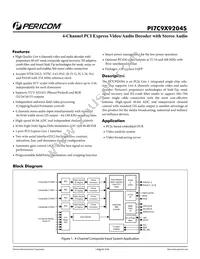 PI7C9X9204SLFDEX Datasheet Cover