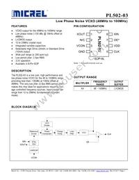 PL502-03SC Datasheet Cover