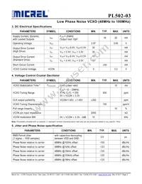 PL502-03SC Datasheet Page 3