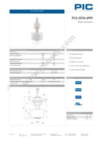 PLS-031A-6PPI Datasheet Cover