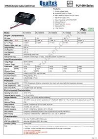 PLV-040S024 Datasheet Cover