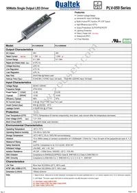 PLV-050S024 Datasheet Cover