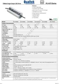 PLV-075S012 Datasheet Cover