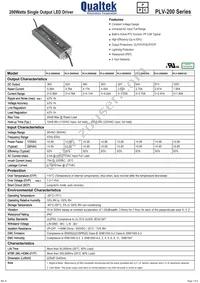 PLV-200S024 Datasheet Cover